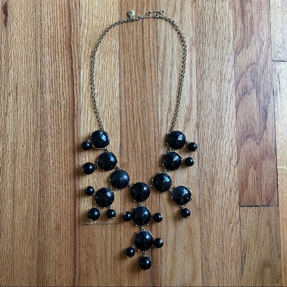 J.Crew Black Beaded Statement Necklace - Picture 2 of 6